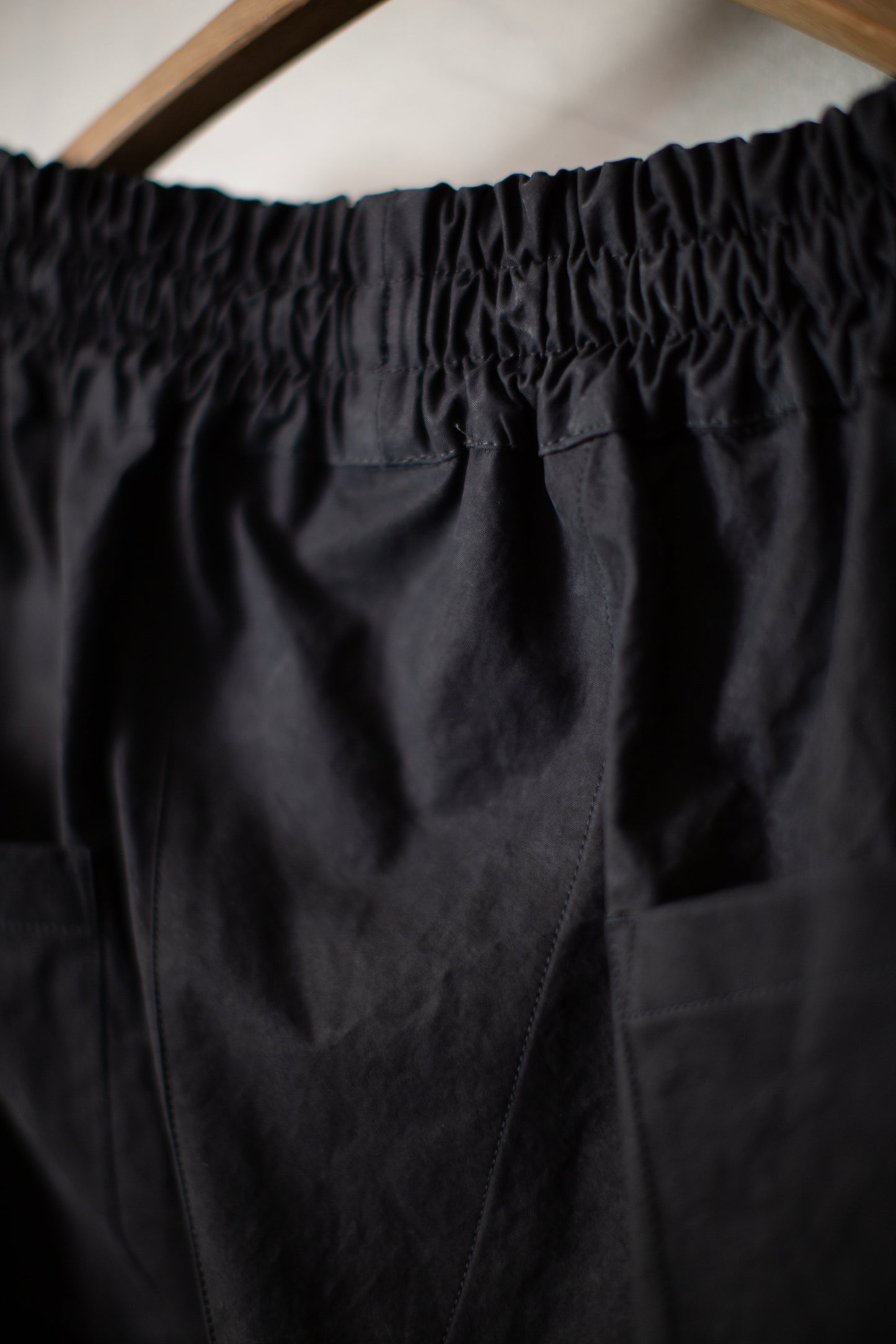 TROUSERS#94 - DEEP BLACK TIME WASHED CANVAS
