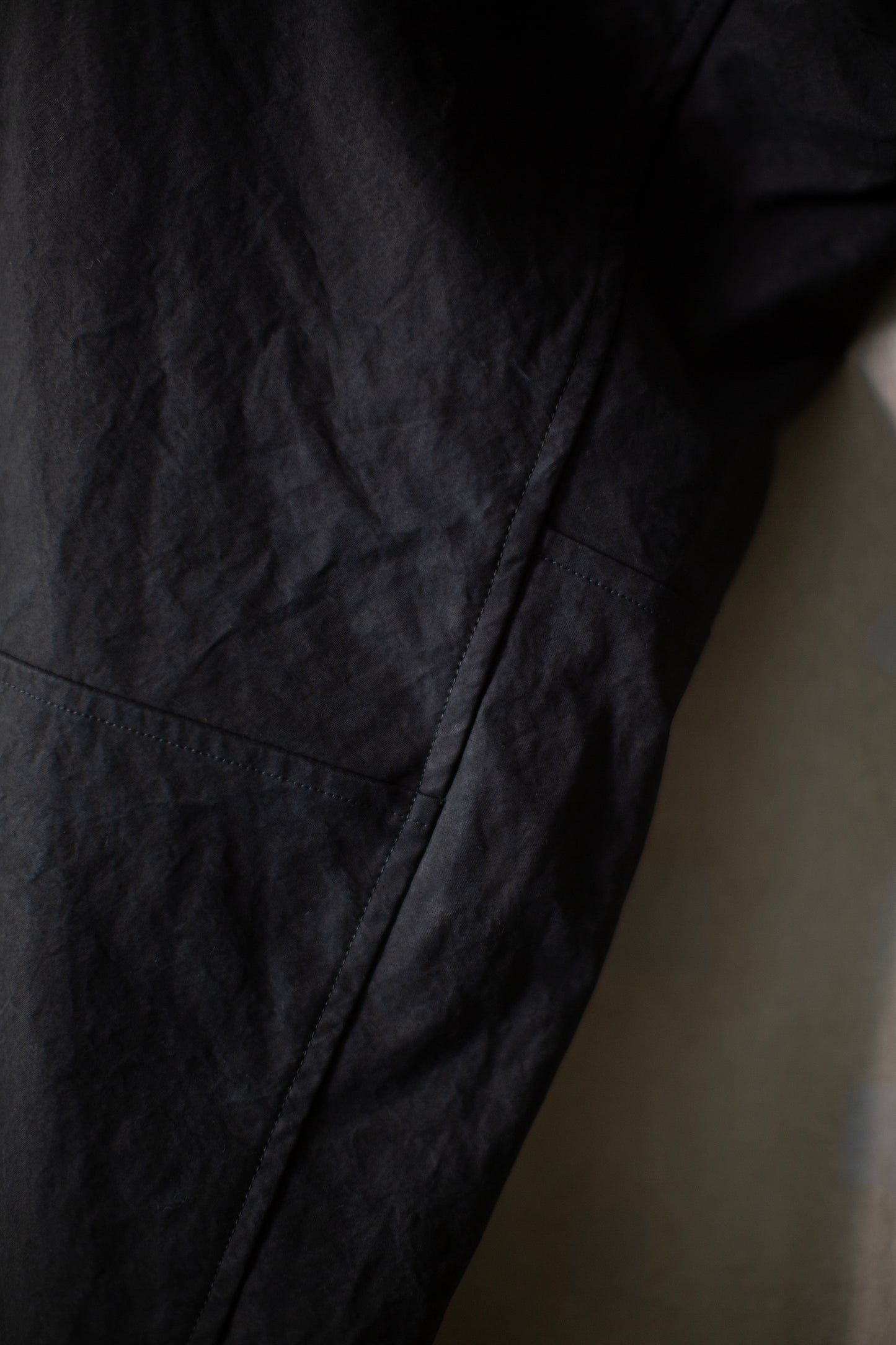 TROUSERS#94 - DEEP BLACK TIME WASHED CANVAS