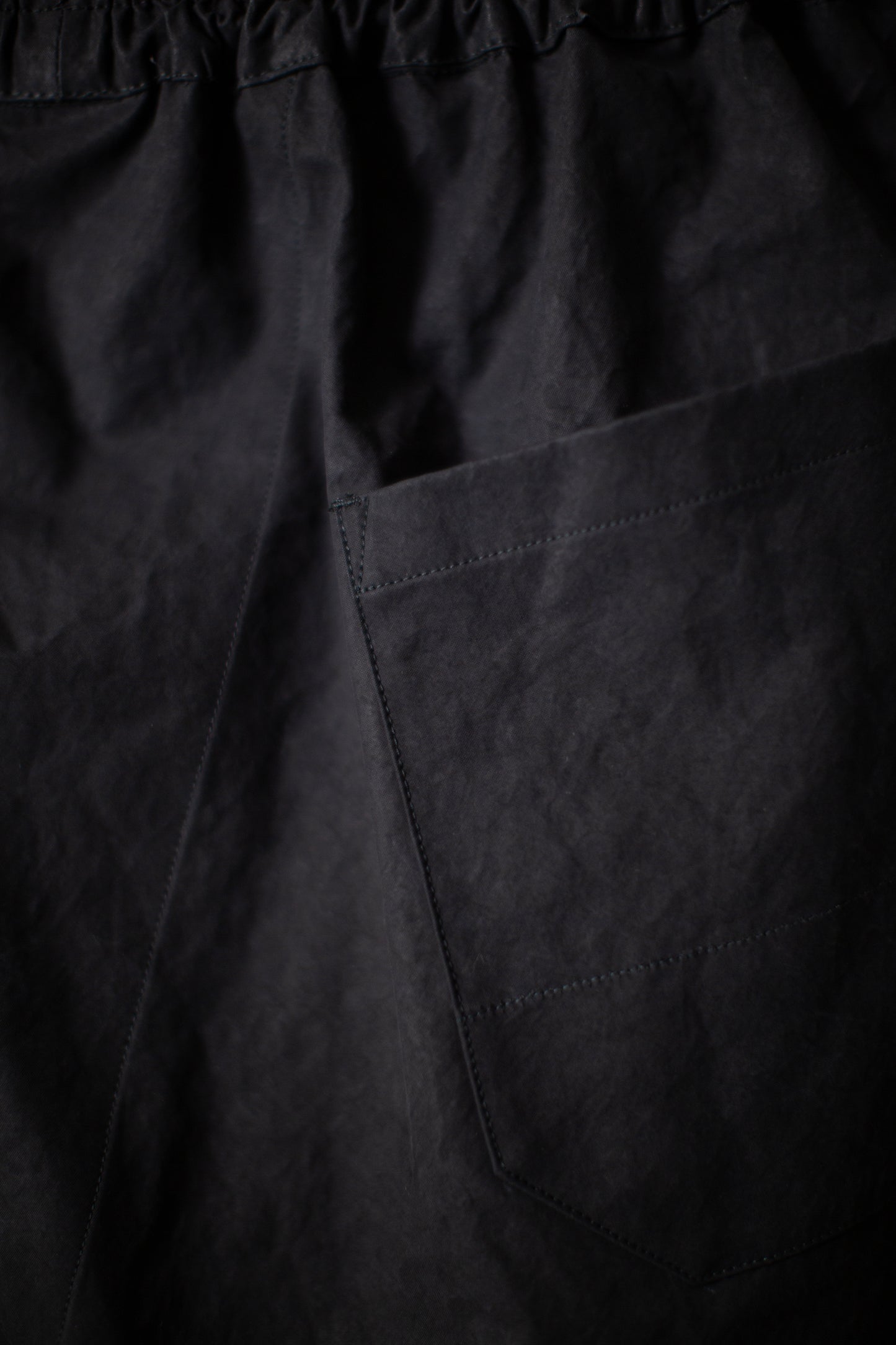 TROUSERS#94 - DEEP BLACK TIME WASHED CANVAS
