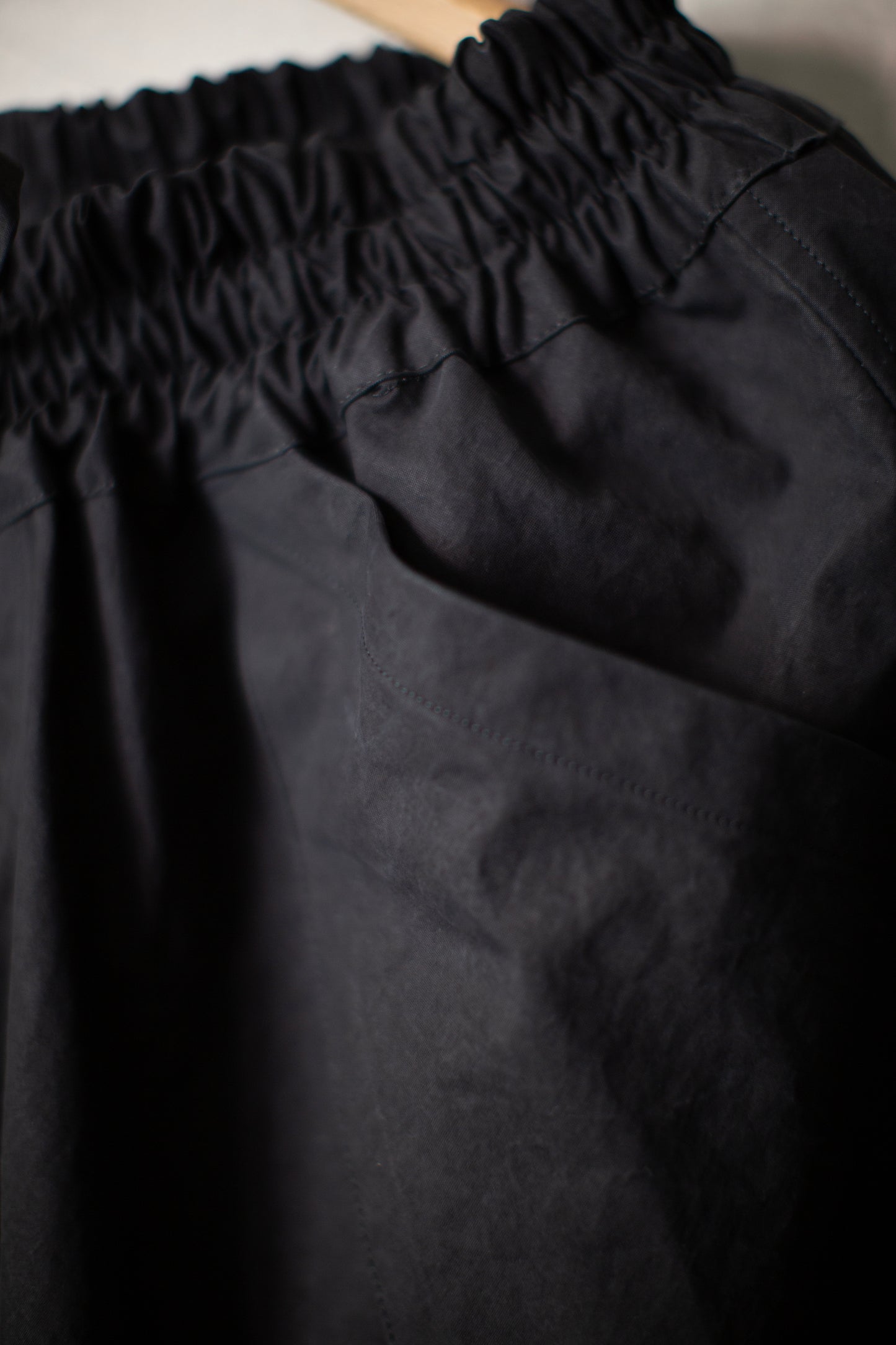 TROUSERS#94 - DEEP BLACK TIME WASHED CANVAS
