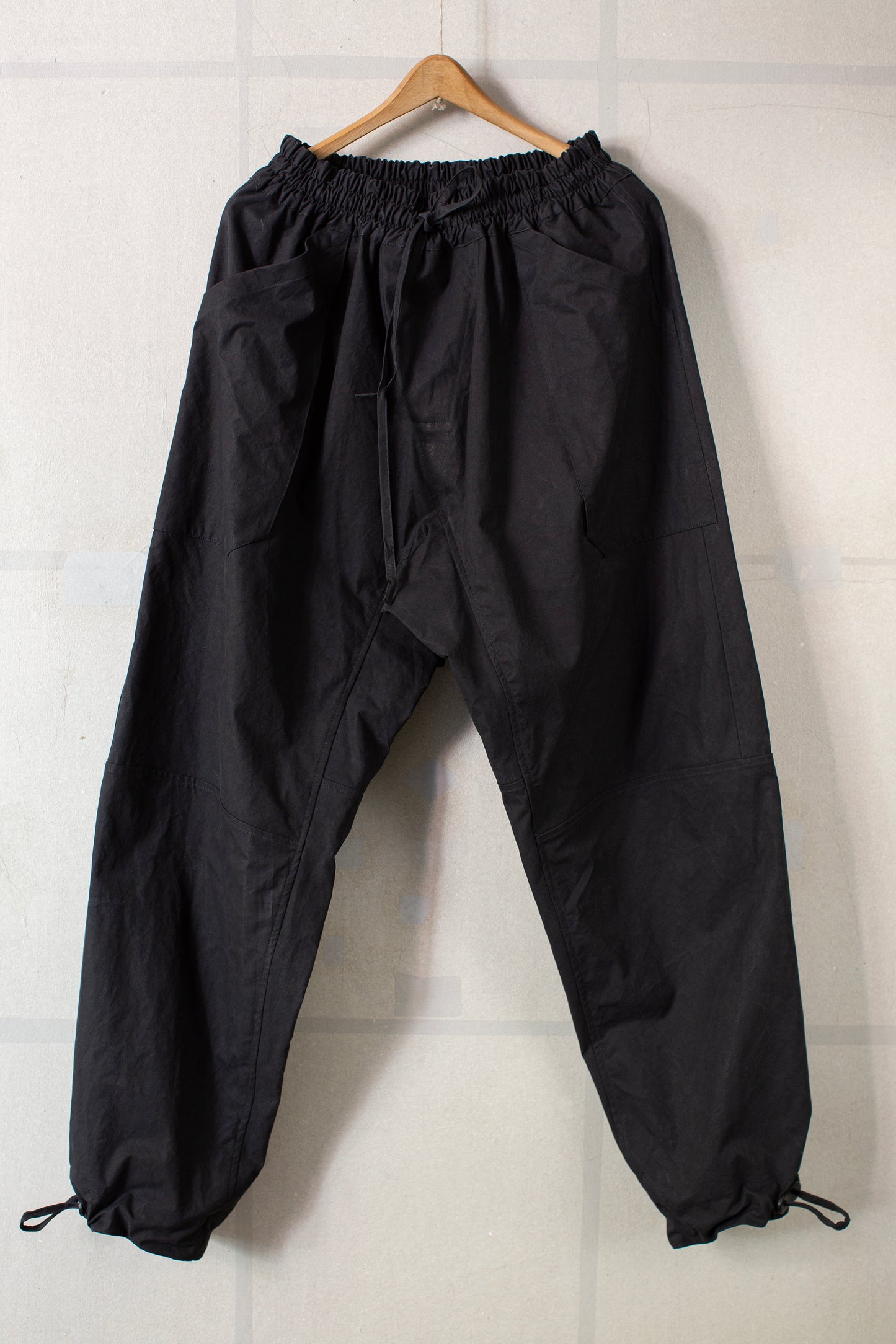 TROUSERS#94 - DEEP BLACK TIME WASHED CANVAS