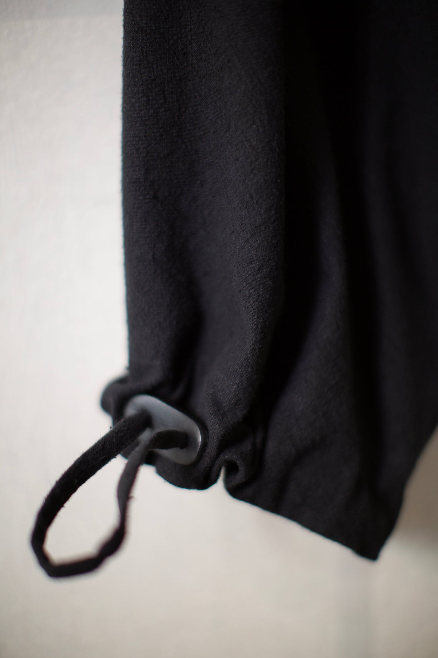 TROUSERS#94 - BLACK HEMP SILK NAPPY CLOTH