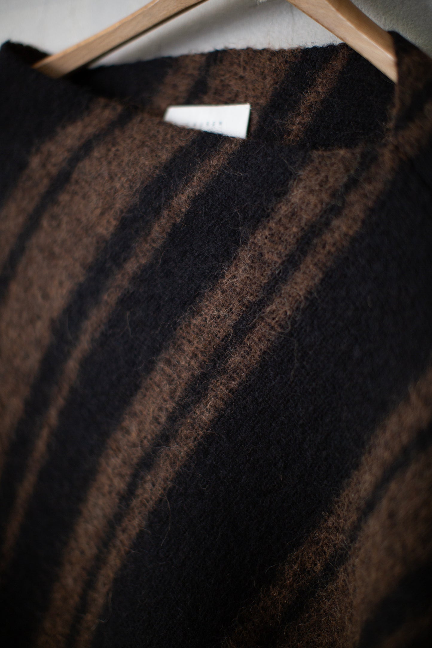 Rust marl/Black banded poncho