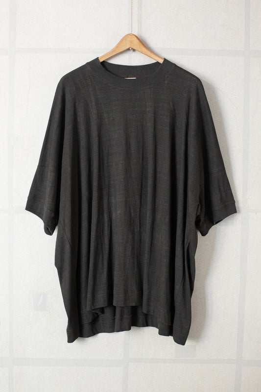 TEE#81 - COTTON LINEN JERSEY DARK SUMI