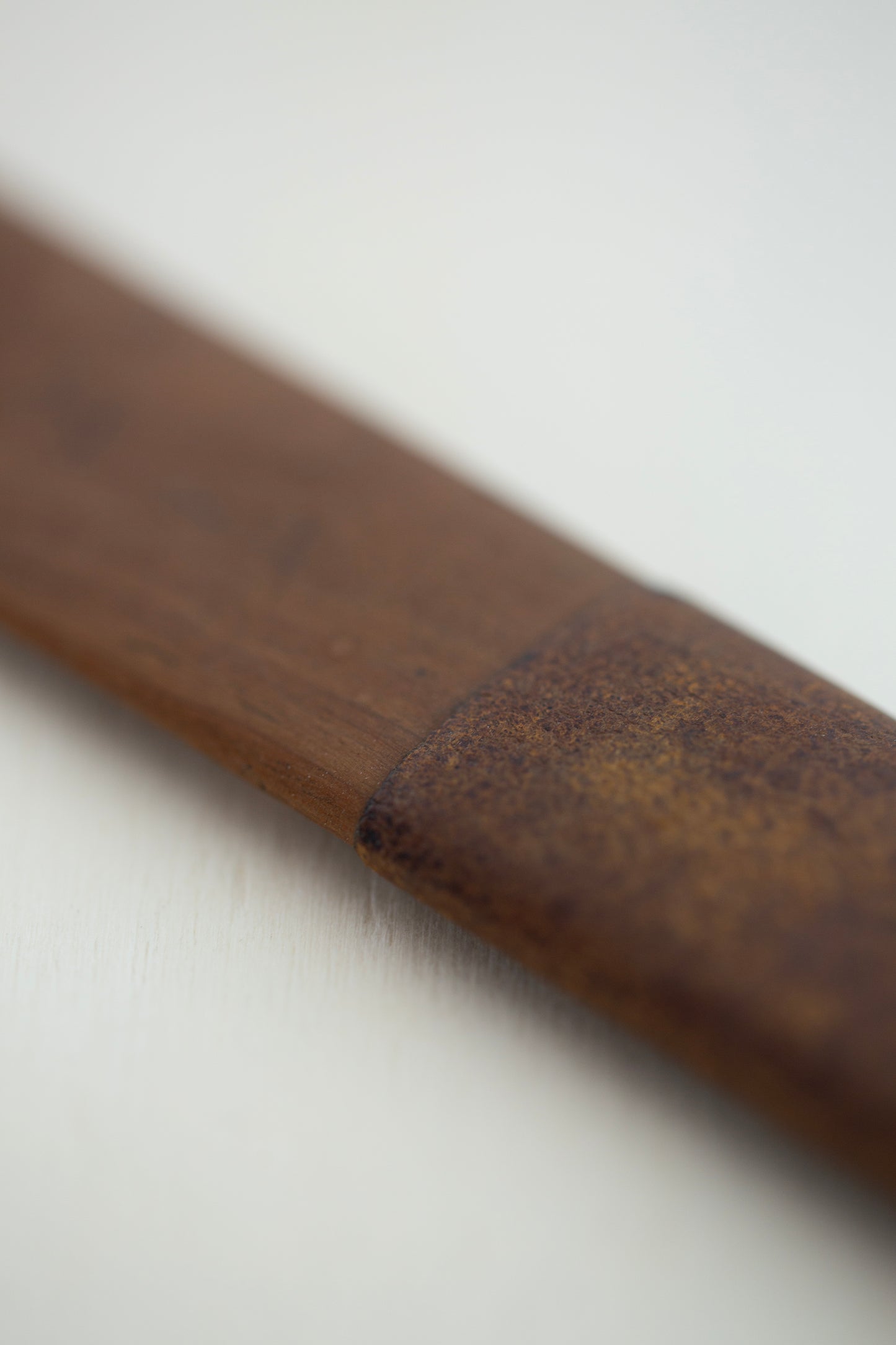 Leather and wood letter opener