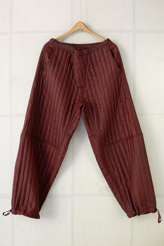 TROUSERS#89 - SHULIANG SILK PADDED OXBLOOD