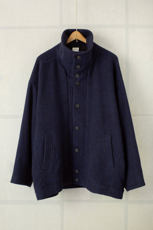 JACKET#61 - BRUSHED ALPACA WOOL MIDNIGHT