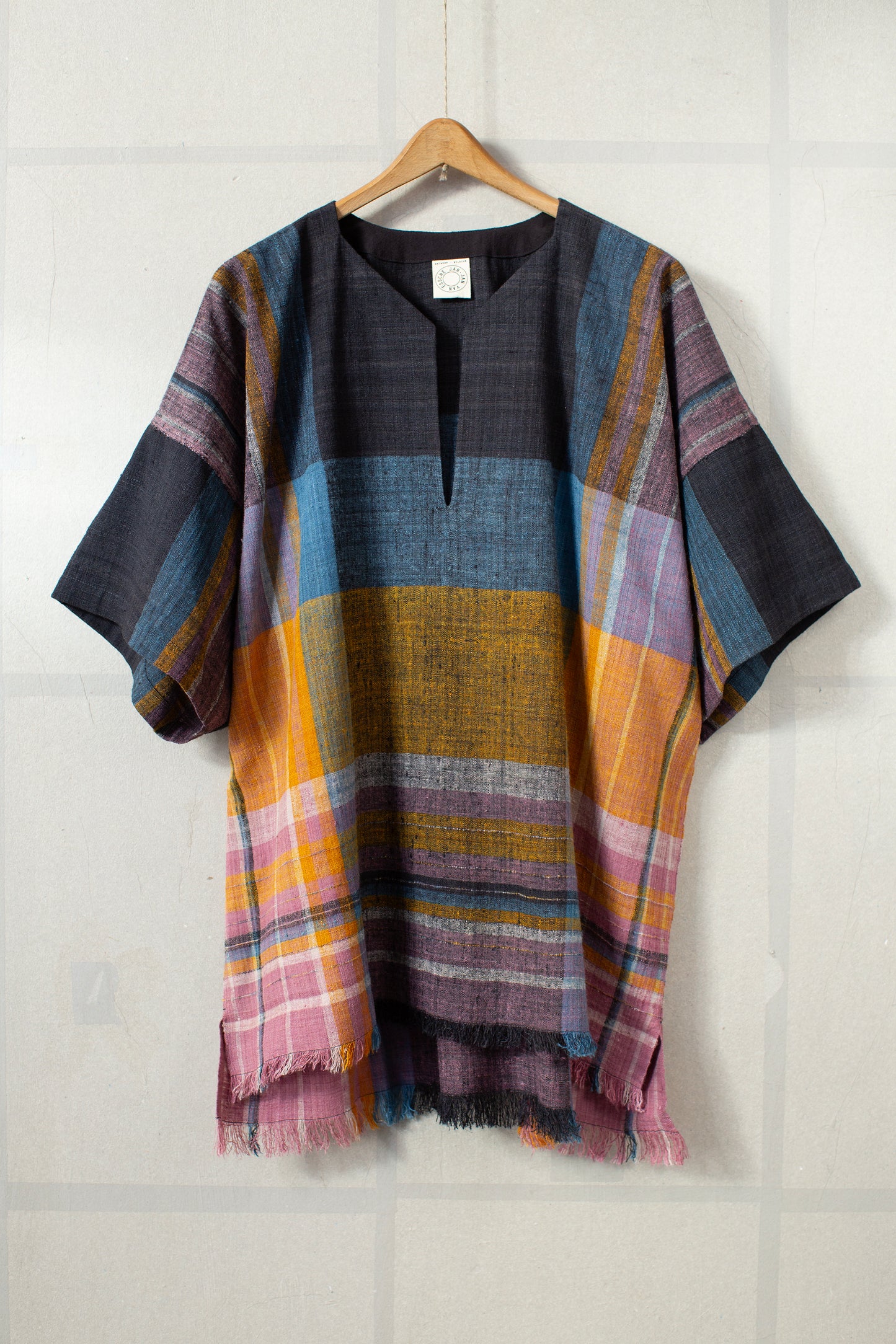 TUNIC#45 - HANDWOVEN COLOURED PLAID
