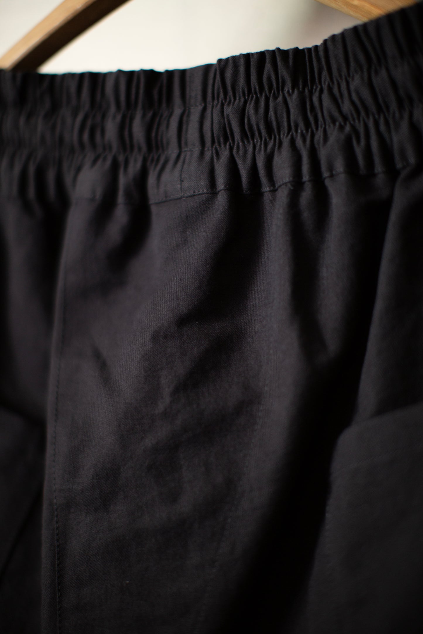 TROUSERS#91 - COTTON PAPER FINE TWILL BLACK