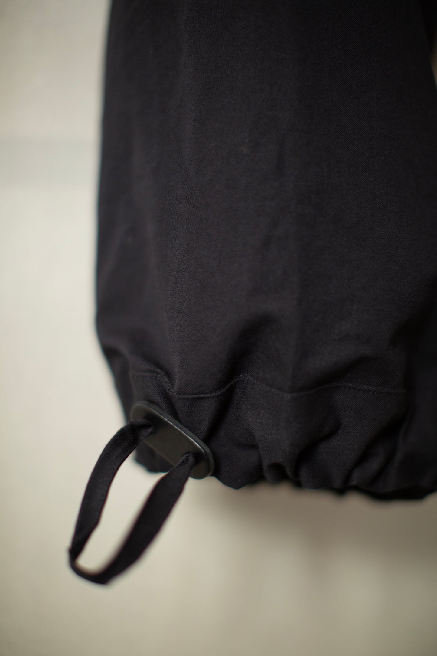 TROUSERS#91 - COTTON PAPER FINE TWILL BLACK