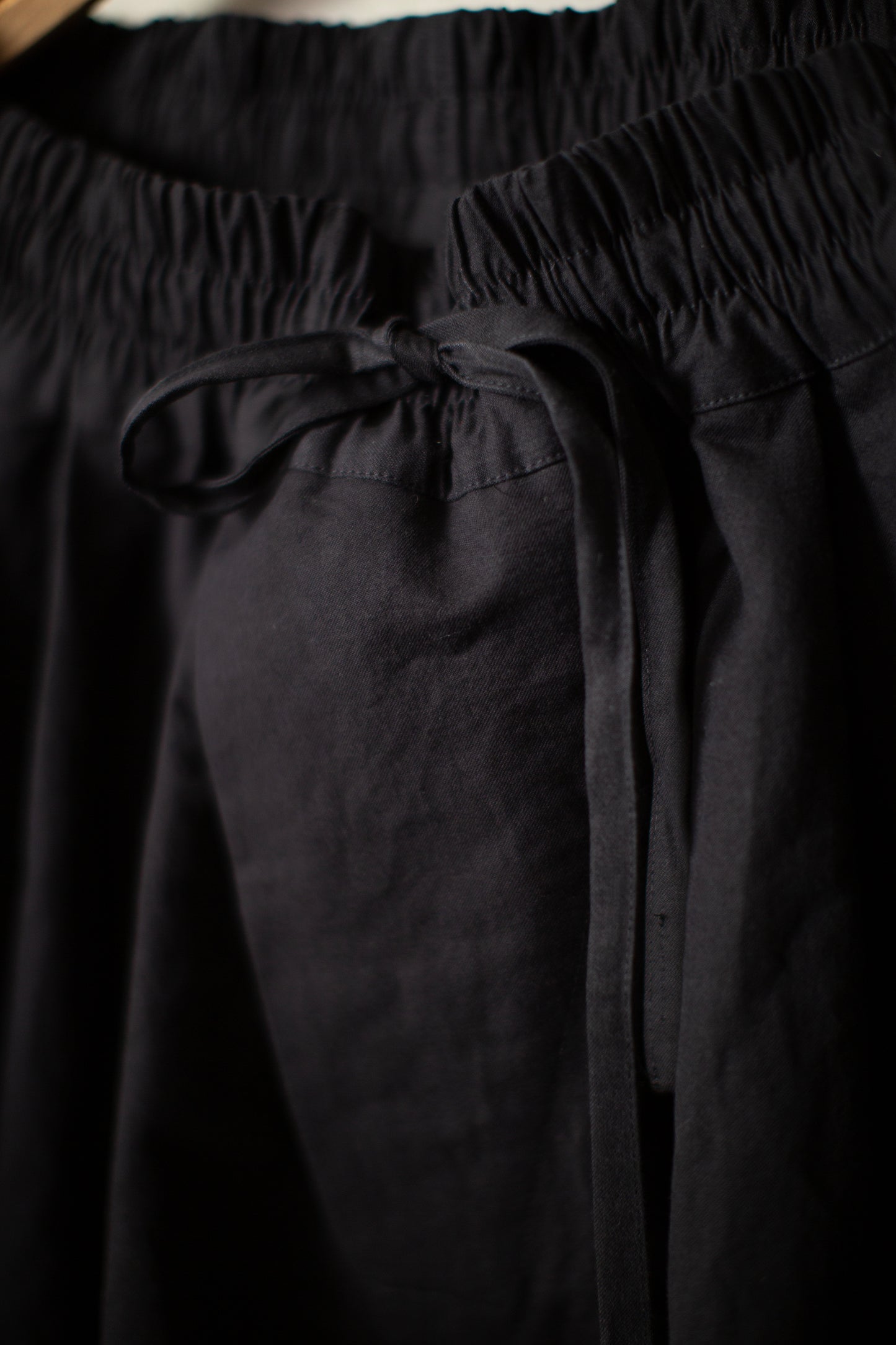 TROUSERS#91 - COTTON PAPER FINE TWILL BLACK
