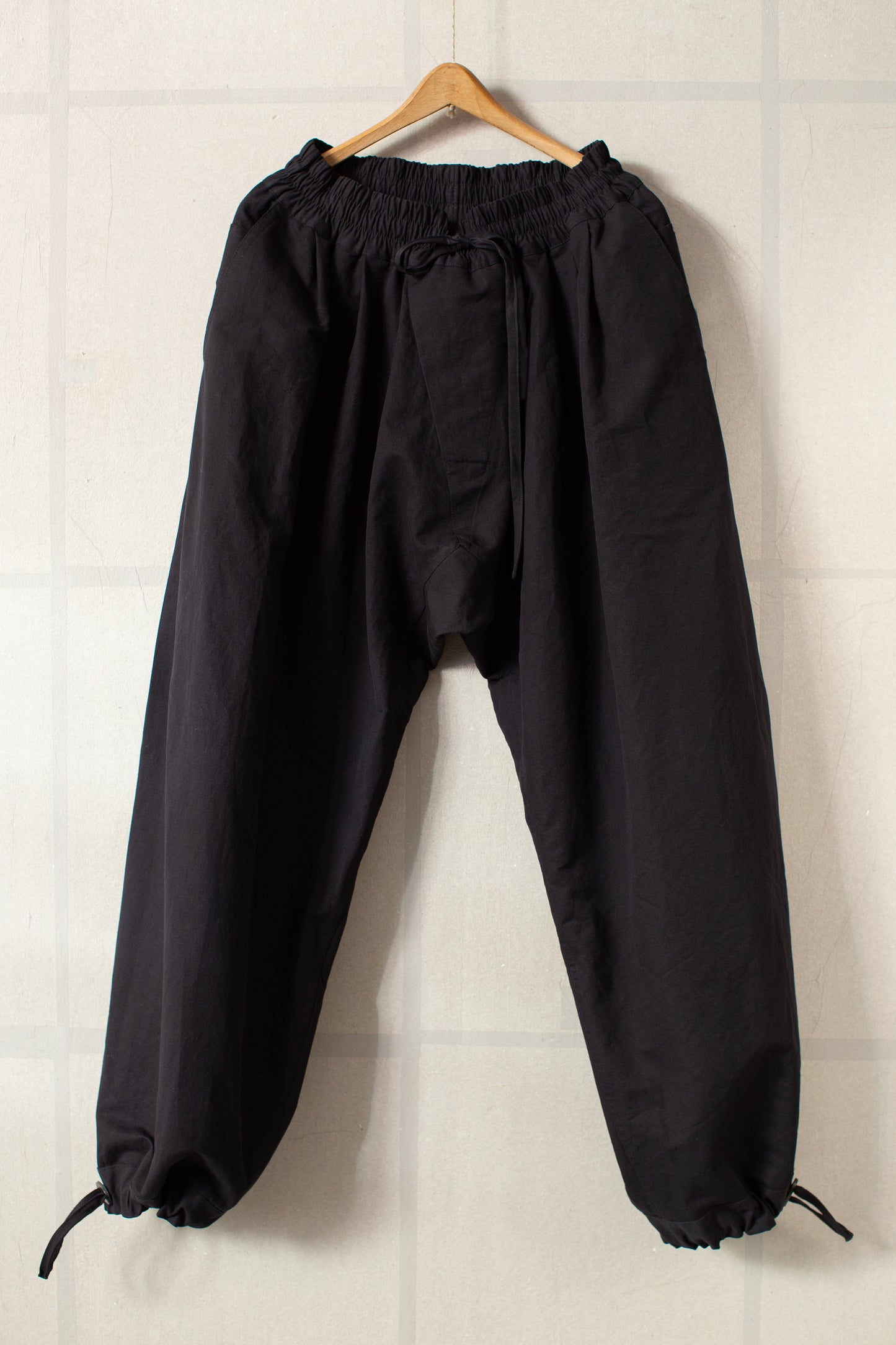 TROUSERS#91 - COTTON PAPER FINE TWILL BLACK