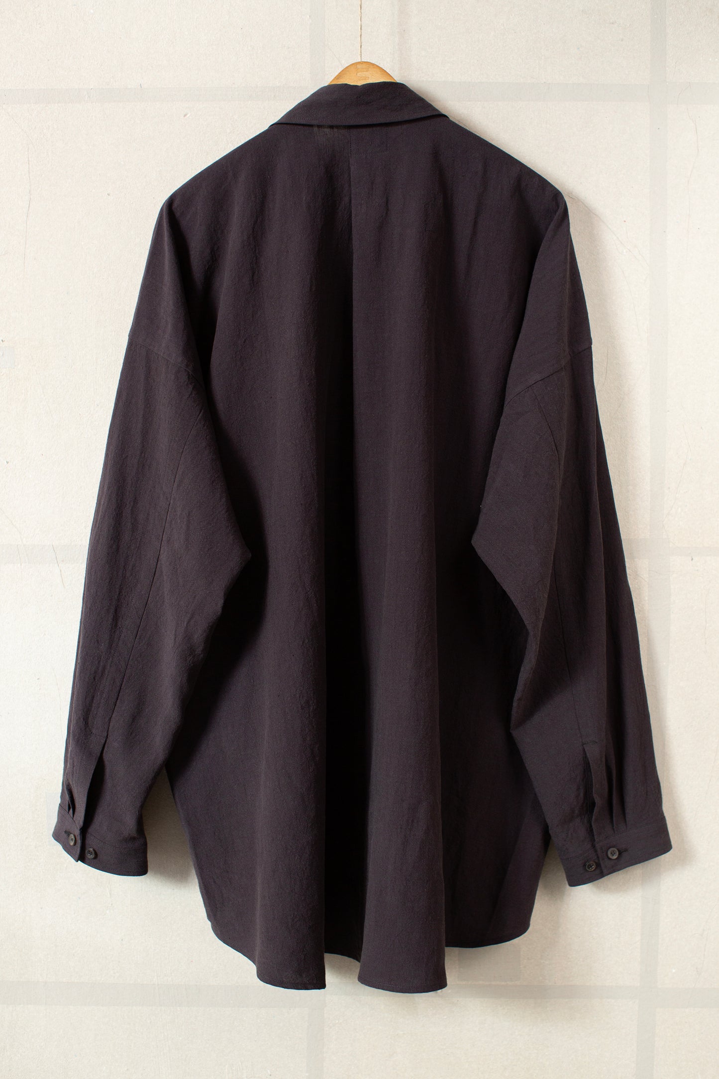 SHIRT#100 - LINEN SILK SHIRTING SUMI KURO