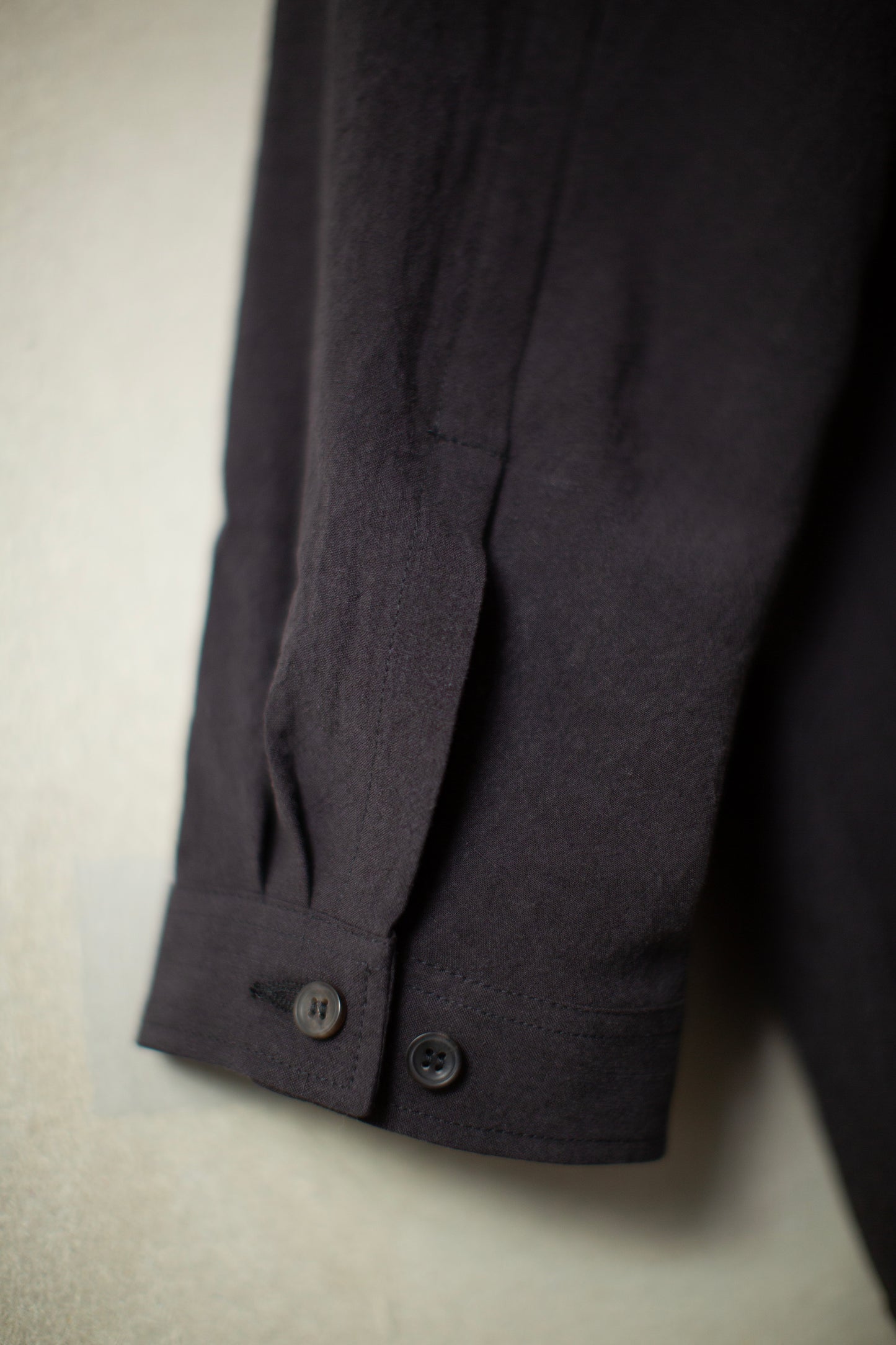 SHIRT#100 - LINEN SILK SHIRTING SUMI KURO