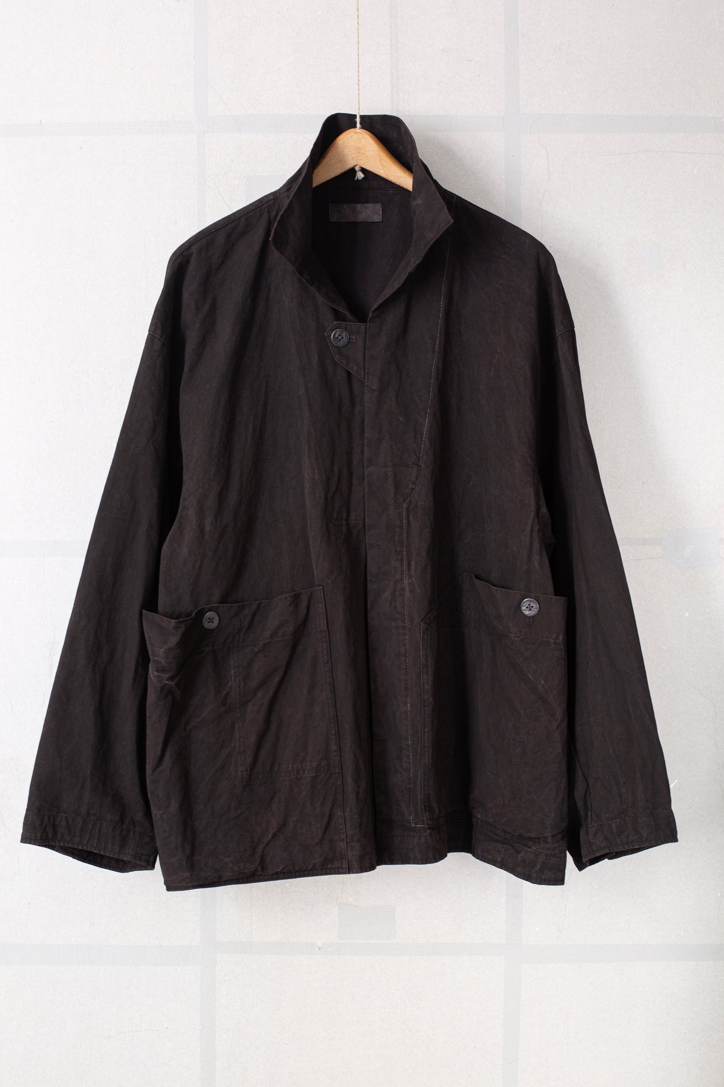 Meeting Jacket in Natural Dye Dark Mud Brown