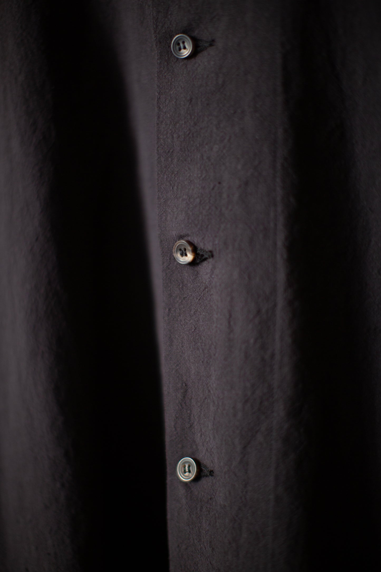 SHIRT#100 - LINEN SILK SHIRTING SUMI KURO