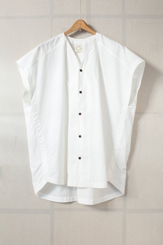 SHIRT#104 - COTTON HEMP POPLIN WHITE