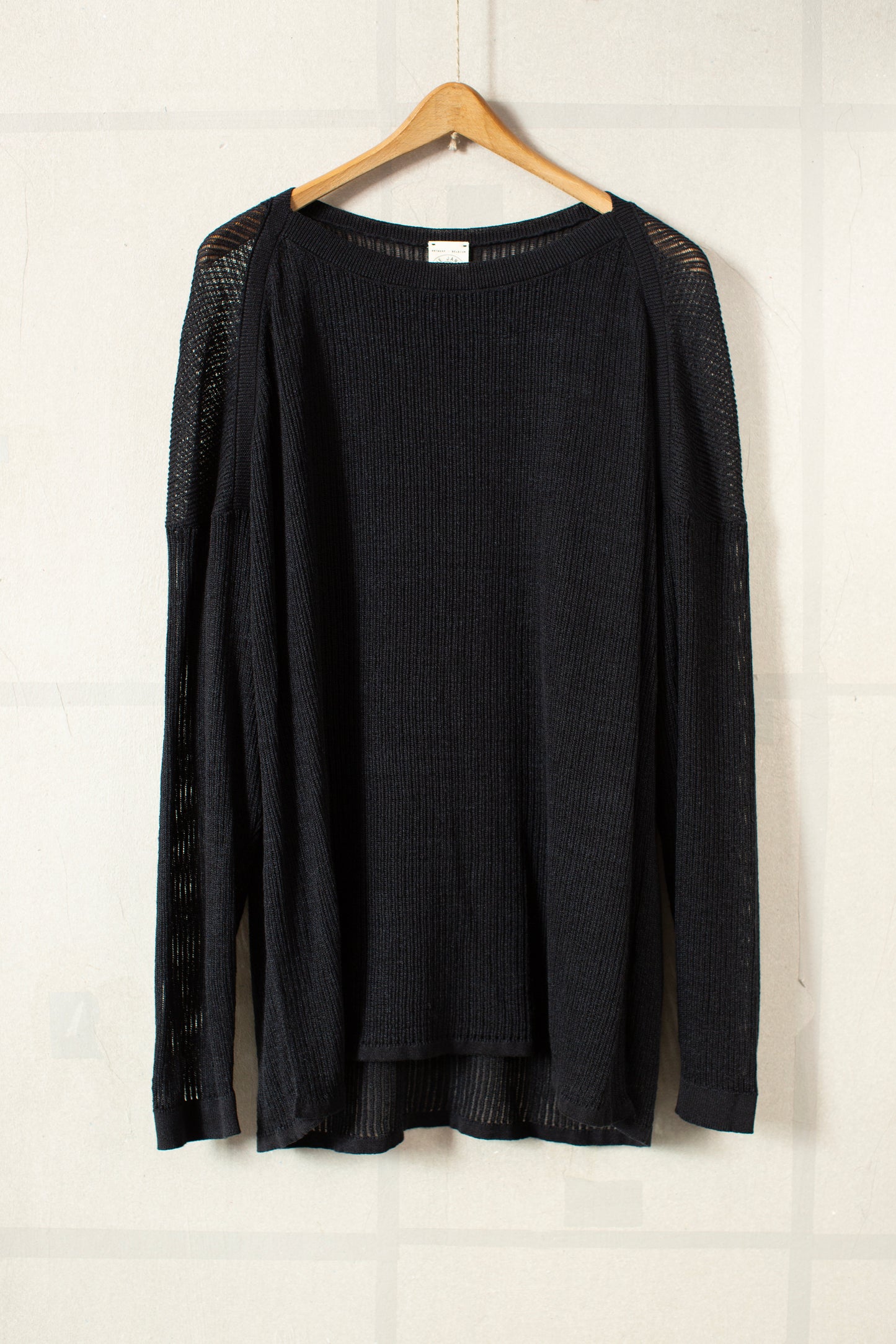 KNIT#76 - LINEN COTTON MESH BLACK