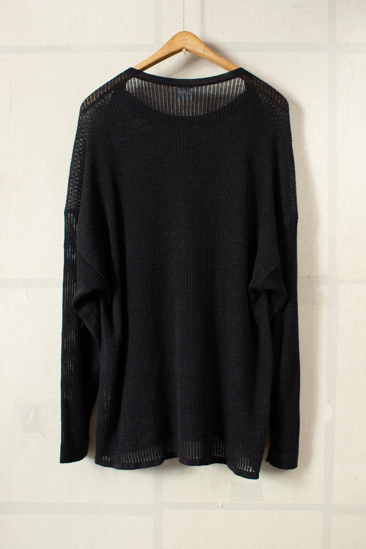 KNIT#76 - LINEN COTTON MESH BLACK