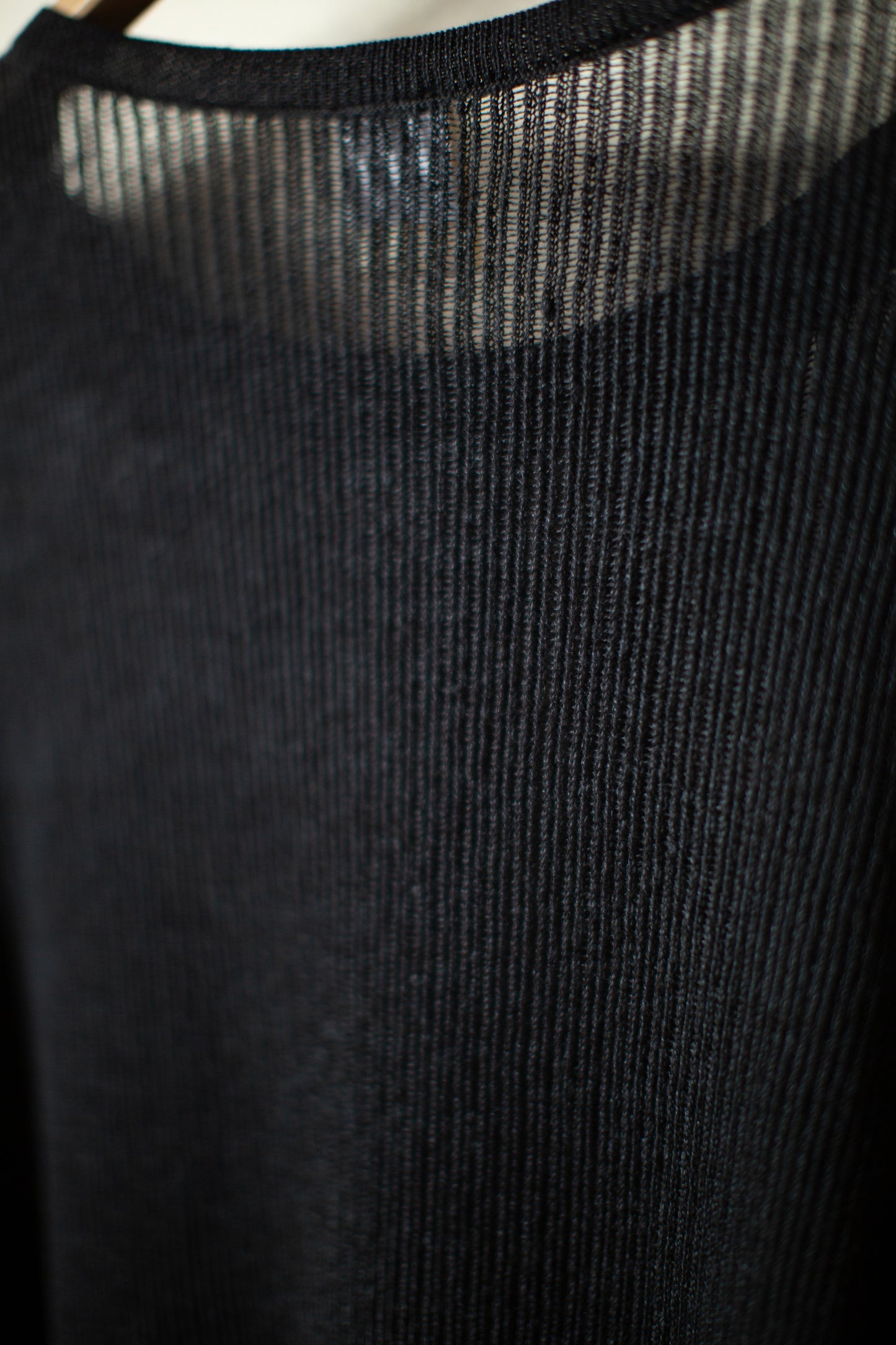 KNIT#76 - LINEN COTTON MESH BLACK