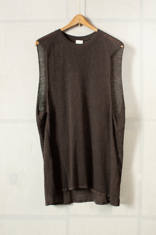 KNIT#75 - LINEN COTTON MESH BROWN
