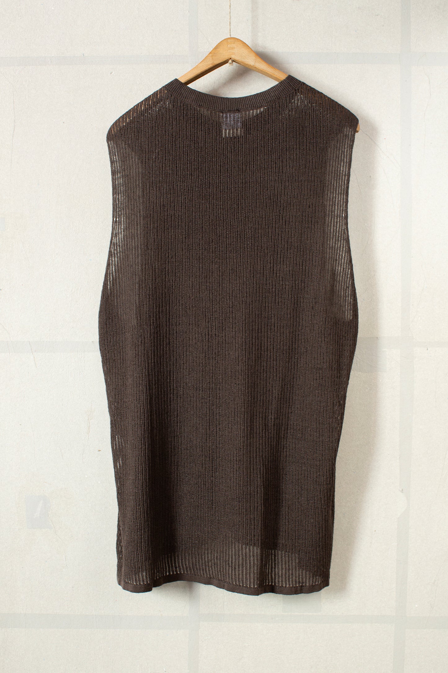 KNIT#75 - LINEN COTTON MESH BROWN