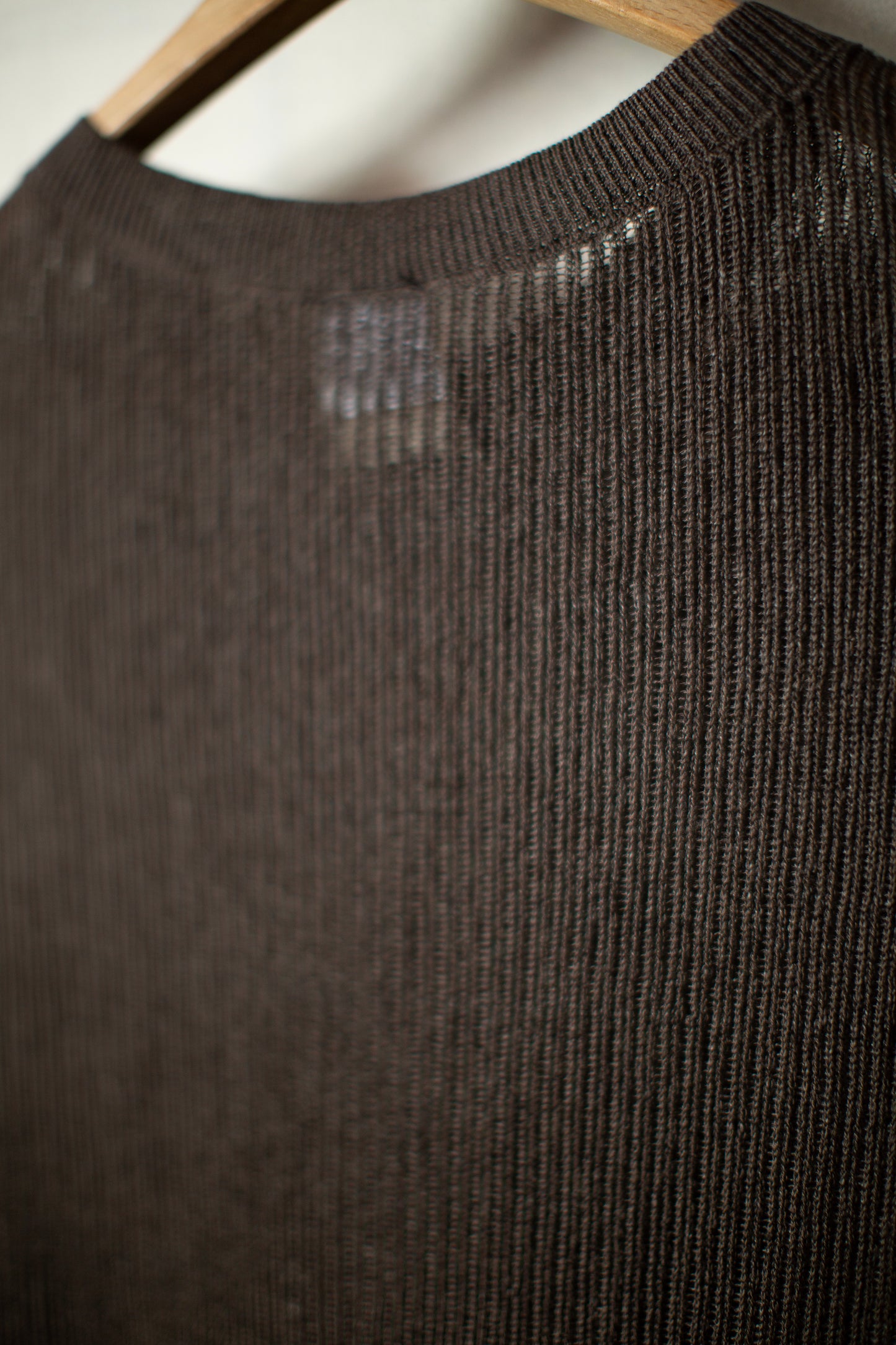 KNIT#75 - LINEN COTTON MESH BROWN