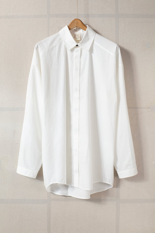 SHIRT#106 - COTTON HEMP POPLIN WHITE
