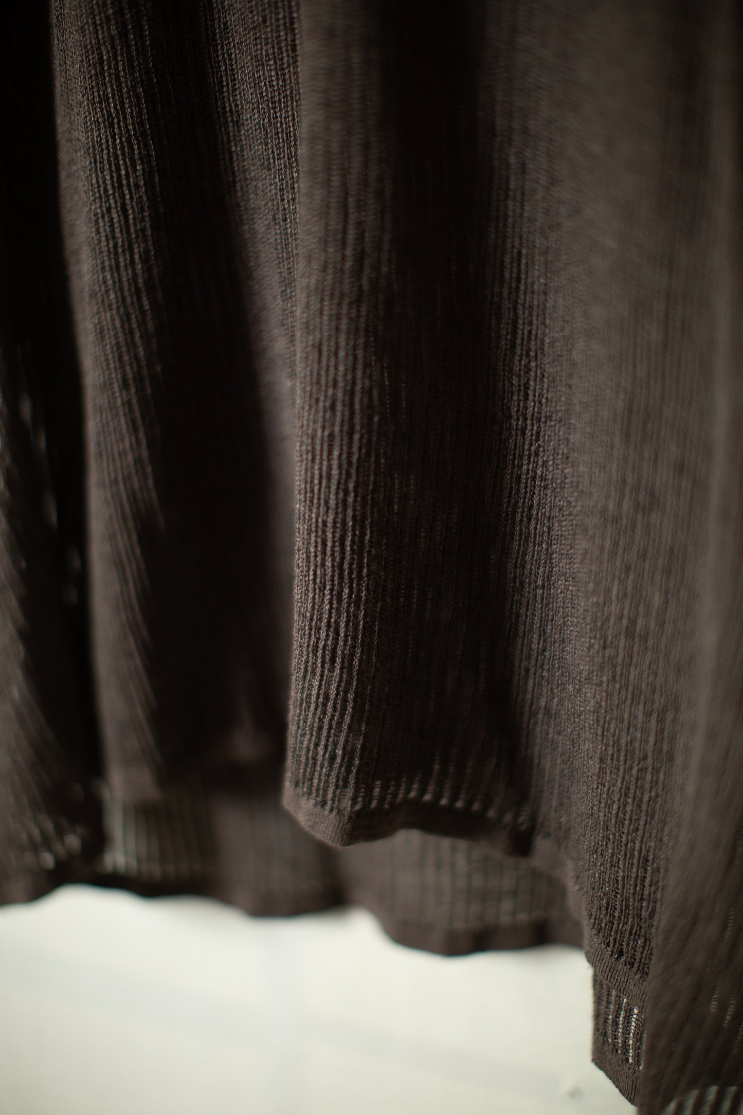 KNIT#75 - LINEN COTTON MESH BROWN
