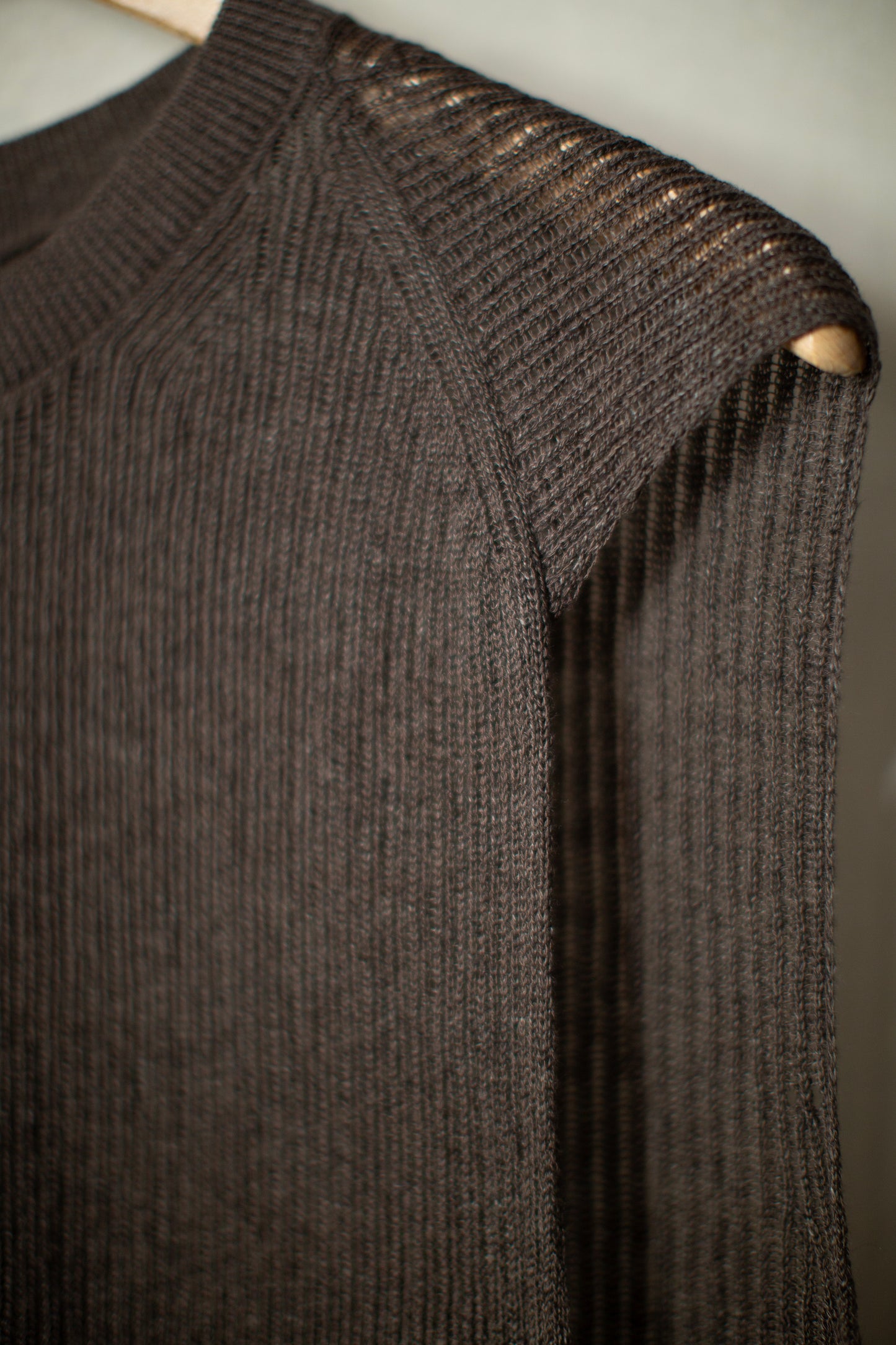 KNIT#75 - LINEN COTTON MESH BROWN