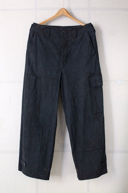 Double Knee Cargo Pants - Heavy Weight in Indigo & Sumi Natural Dye