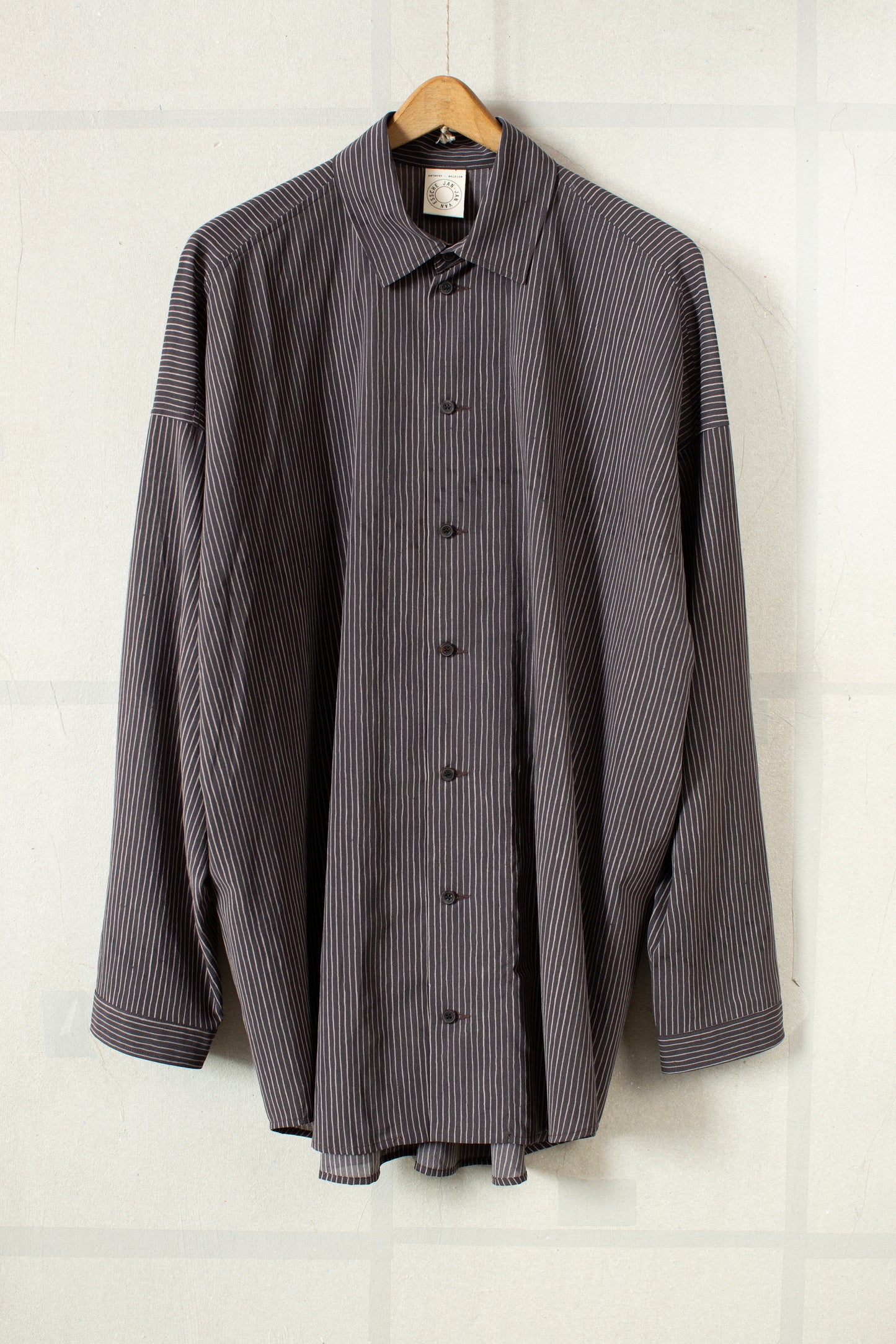 SHIRT#100 - CREPE COTTON SHIRTING GALLNUT BLACK