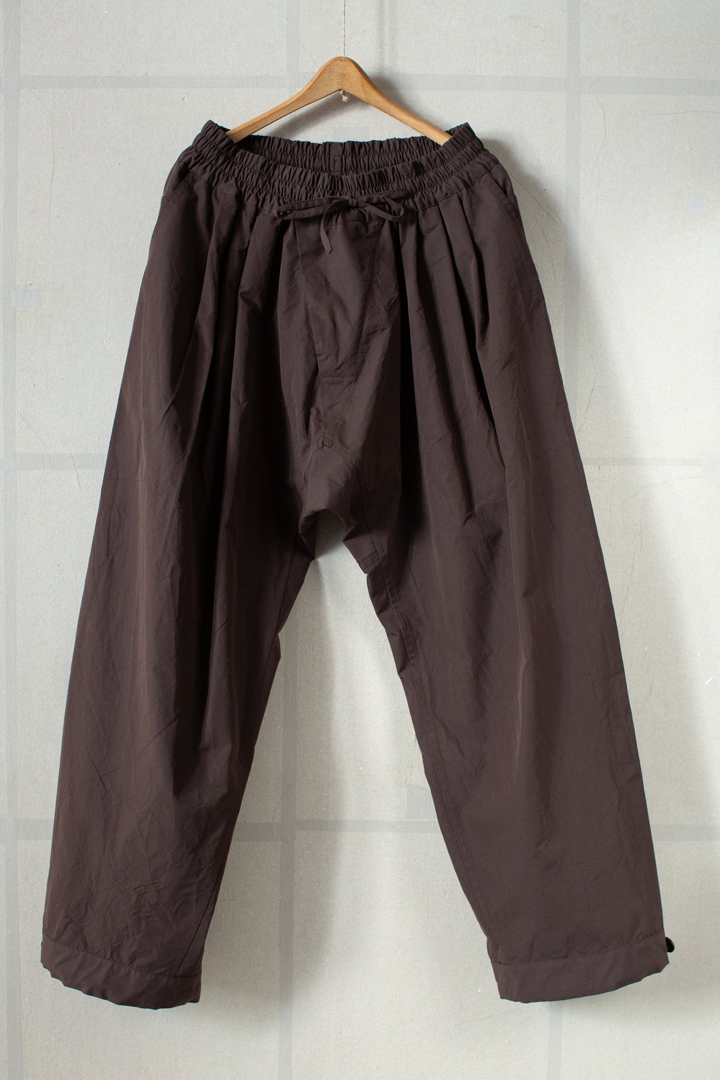 TROUSERS#91 - COTTON SILK CANVAS OLD MAHOGANY