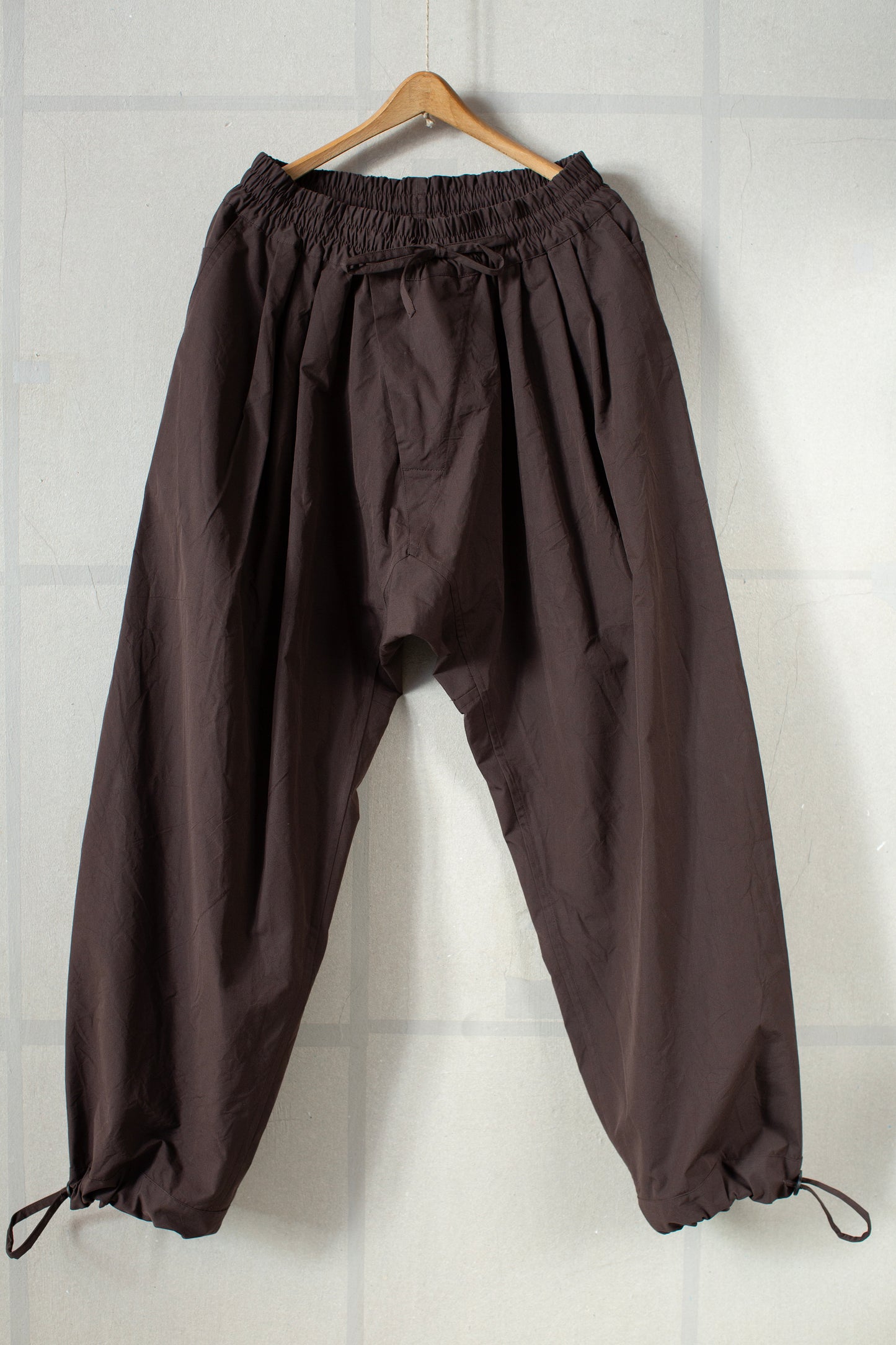 TROUSERS#91 - COTTON SILK CANVAS OLD MAHOGANY