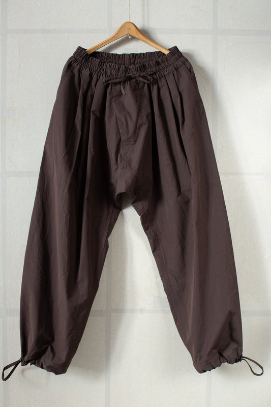 TROUSERS#91 - COTTON SILK CANVAS OLD MAHOGANY