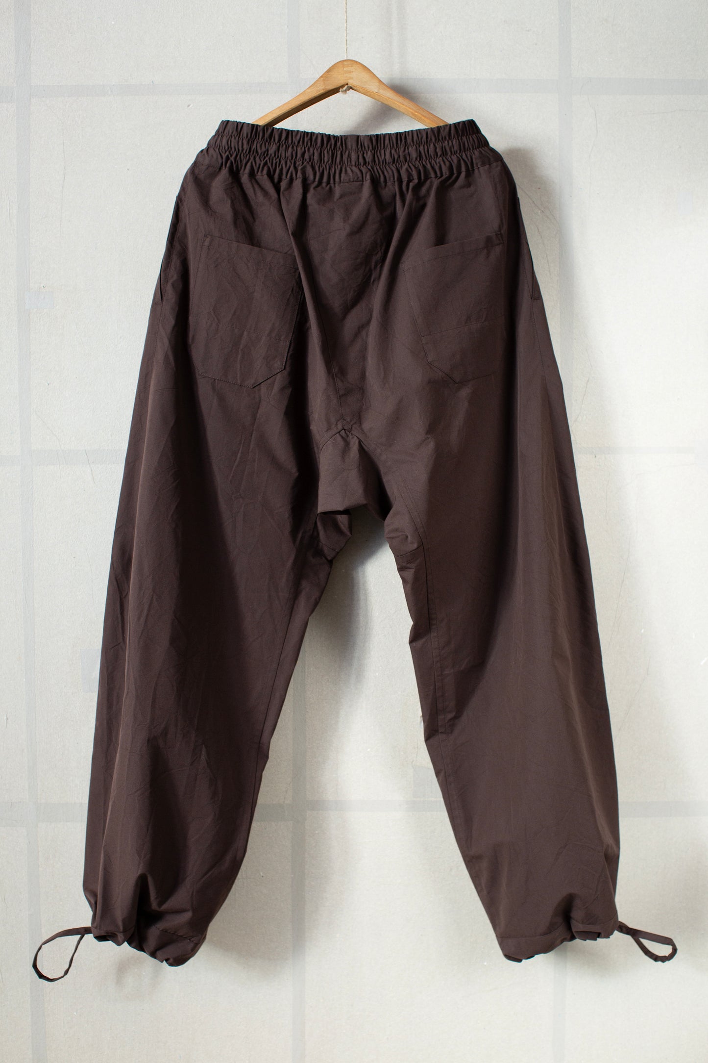 TROUSERS#91 - COTTON SILK CANVAS OLD MAHOGANY