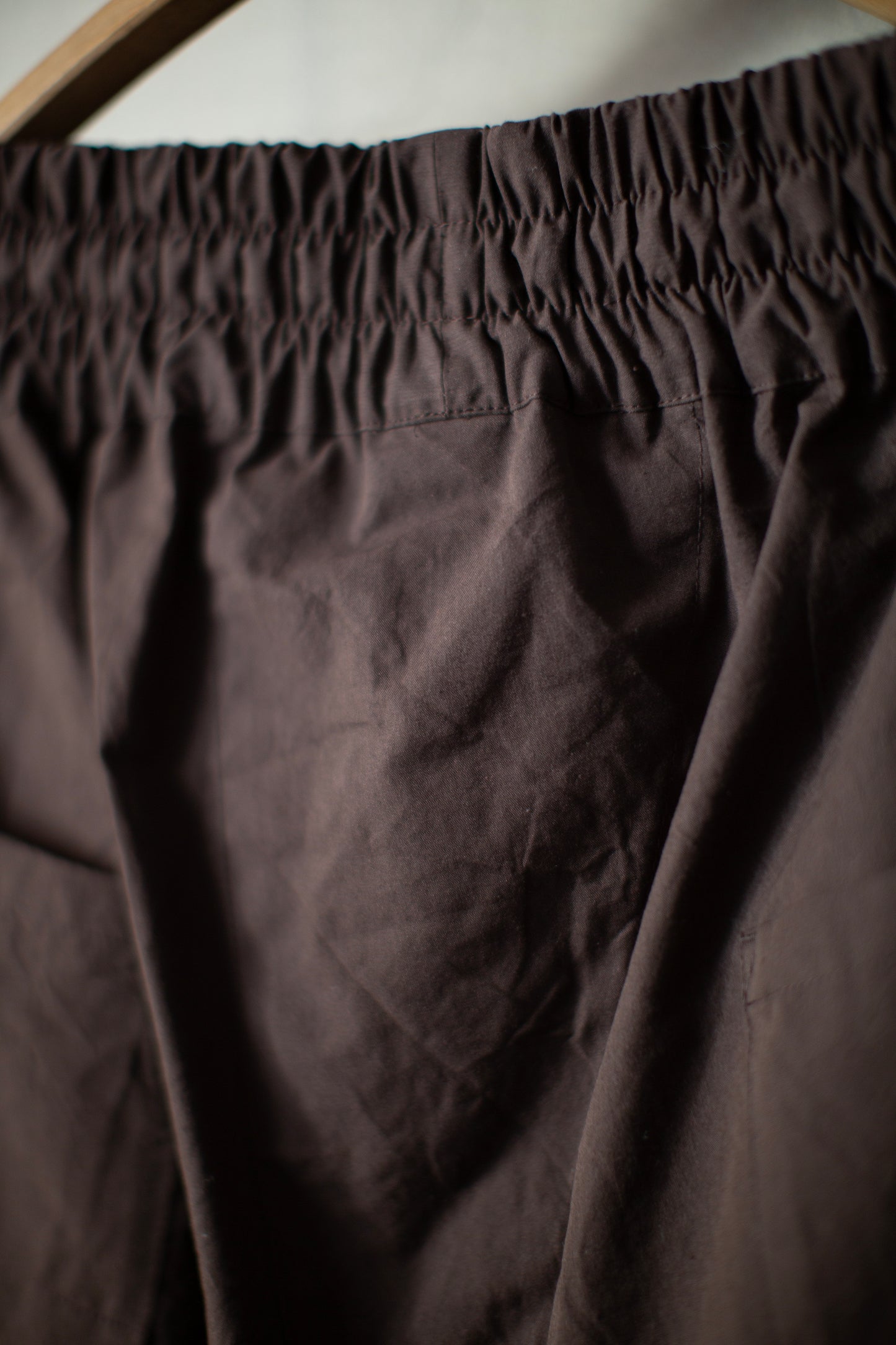 TROUSERS#91 - COTTON SILK CANVAS OLD MAHOGANY