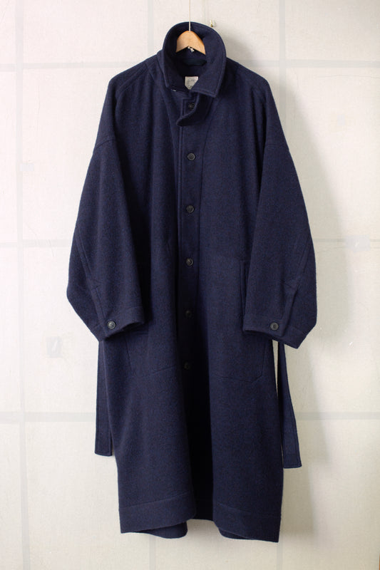 COAT#34 - BRUSHED ALPACA WOOL MIDNIGHT