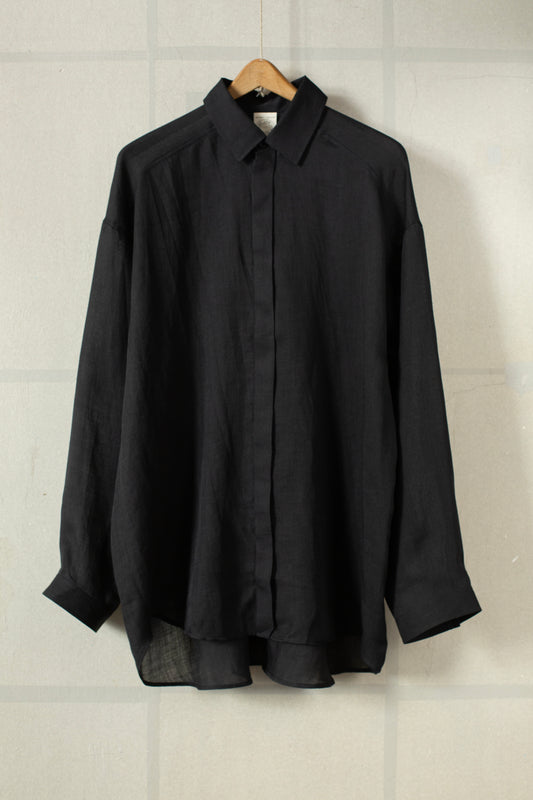 SHIRT#106 - FINE CAVALRY TWILL BLACK