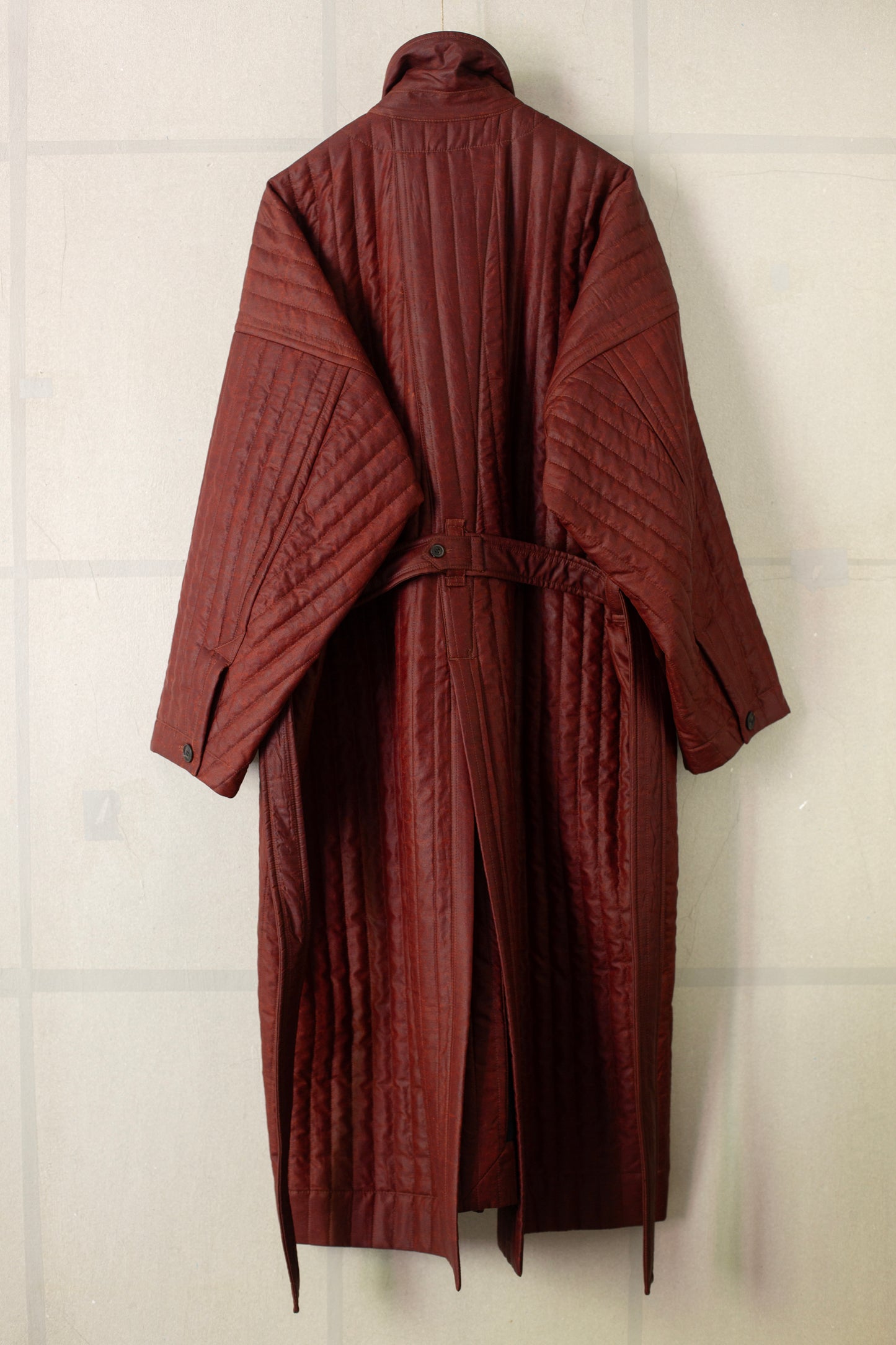 COAT#34 - SHULIANG SILK PADDED OXBLOOD
