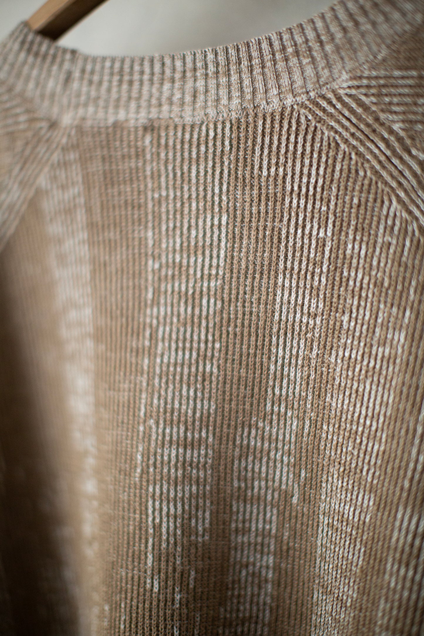 KNIT#77 - LINEN COTTON KASURI MOCHA NATURAL