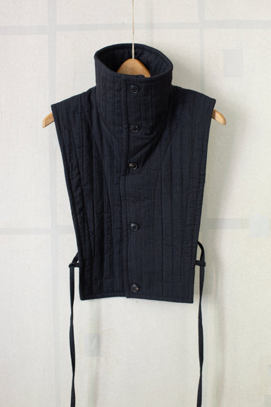 COLLAR PIECE#2 - MEDIUM SEERSUCKER PADDED DARK STRIPED