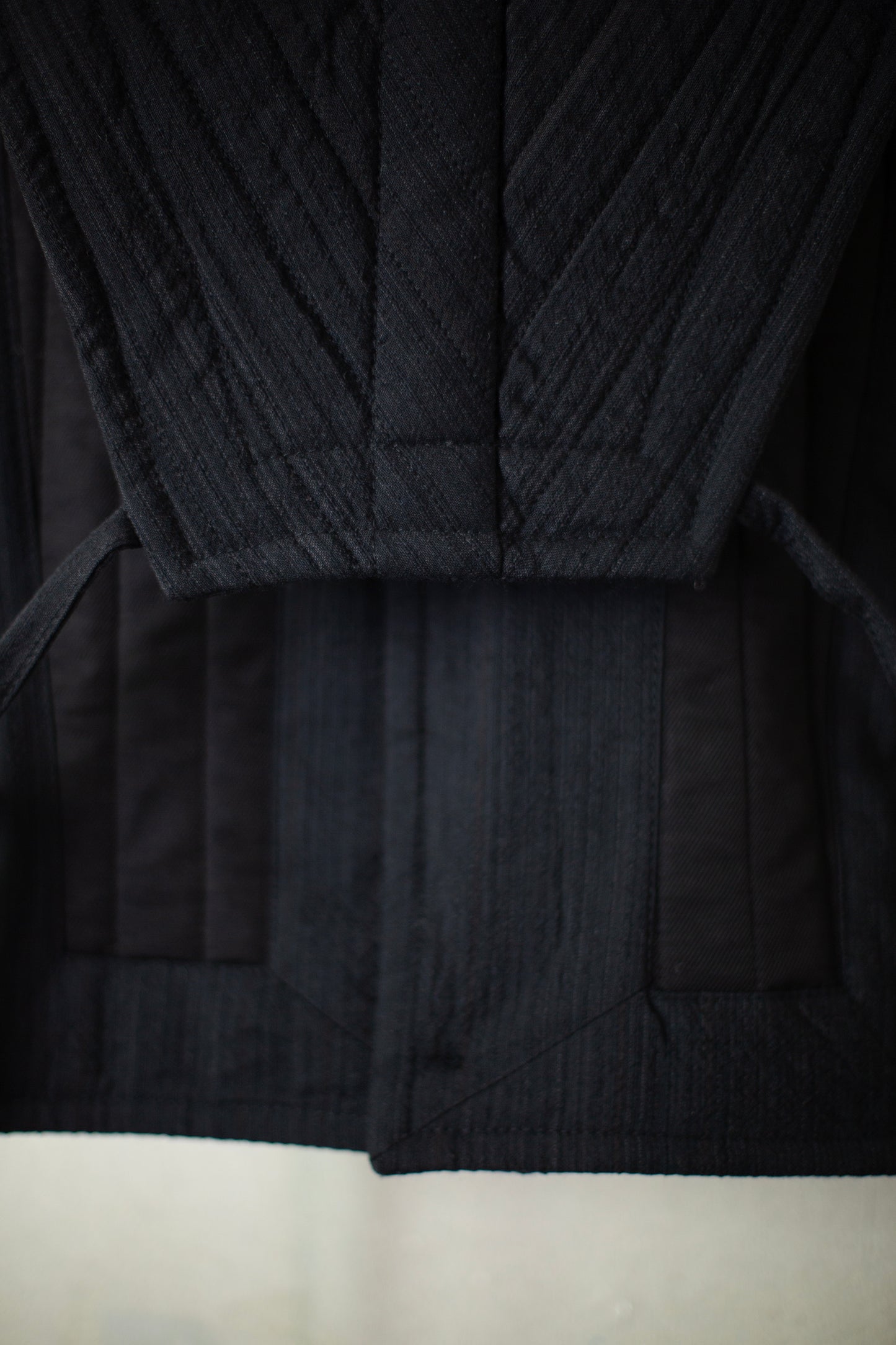COLLAR PIECE#2 - MEDIUM SEERSUCKER PADDED DARK STRIPED