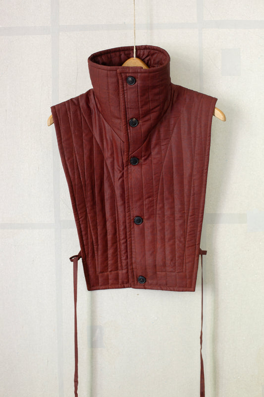 COLLAR PIECE#2 - SHULIANG SILK PADDED OXBLOOD