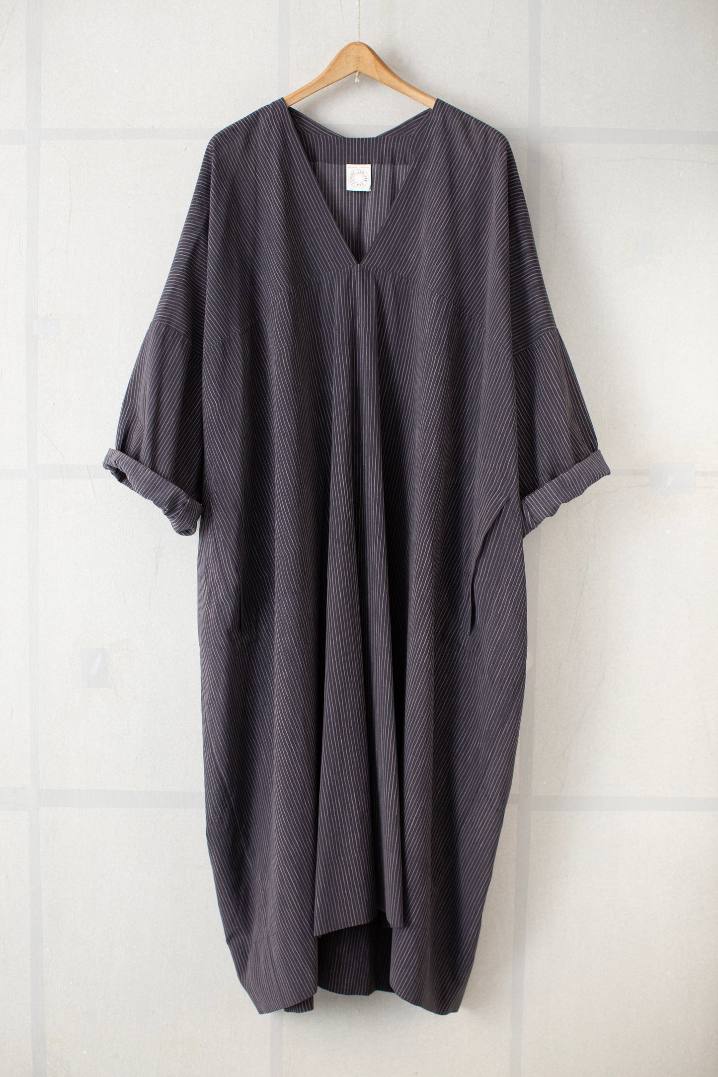 TUNIC#44 - CREPE COTTON SHIRTING GALLNUT BLACK
