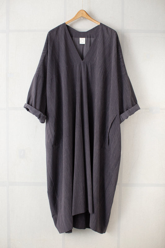 TUNIC#44 - CREPE COTTON SHIRTING GALLNUT BLACK