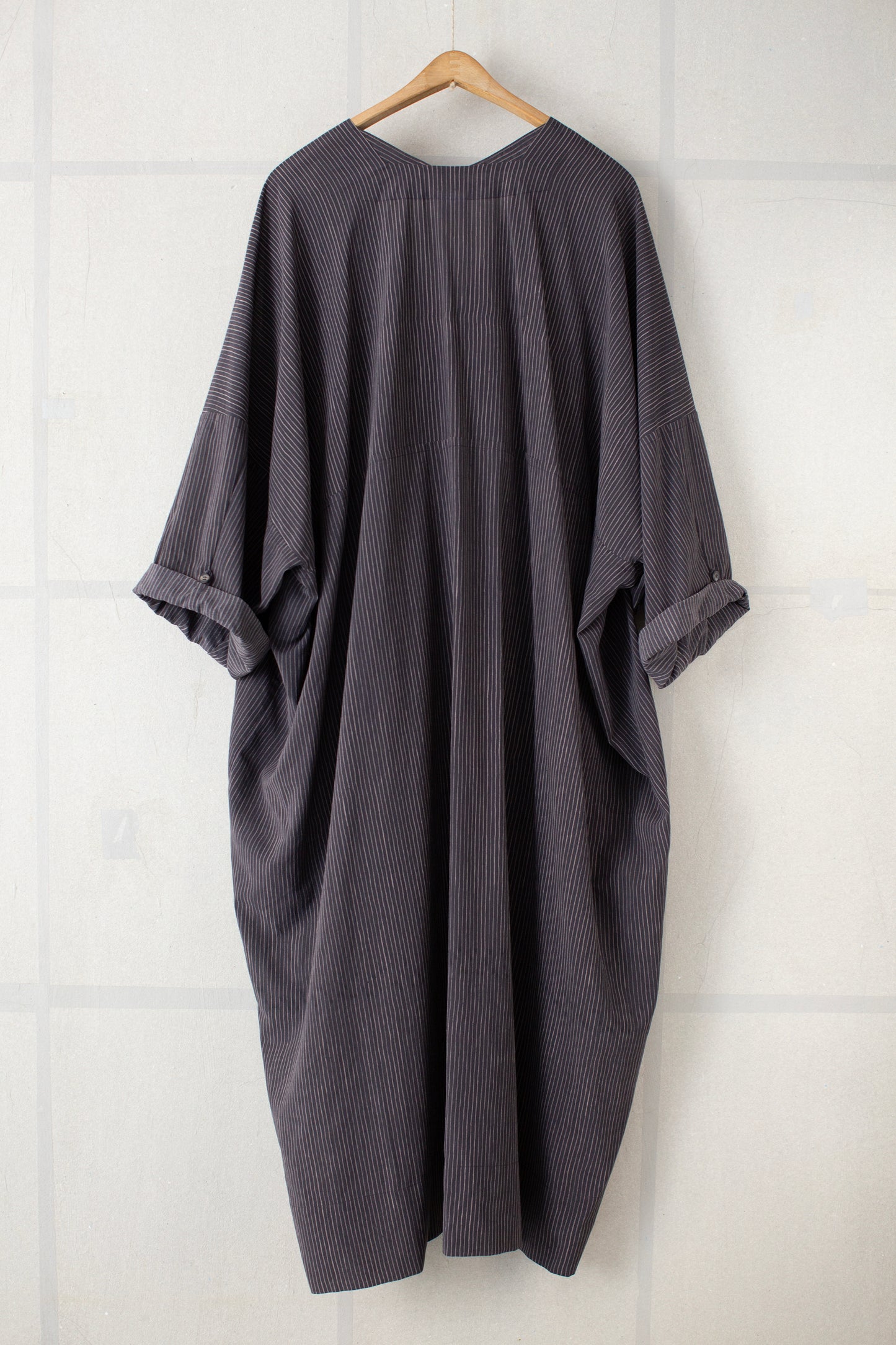 TUNIC#44 - CREPE COTTON SHIRTING GALLNUT BLACK