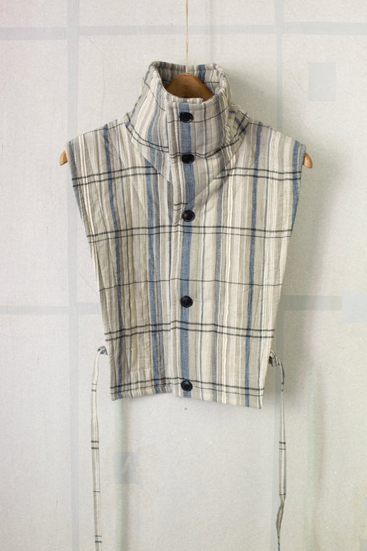 COLLAR PIECE#2 - MADRAS PLAID PADDED PLASTER