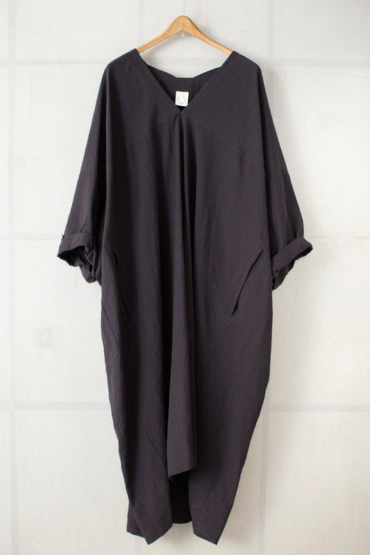 TUNIC#44 - LINEN SILK SHIRTING SUMI KURO