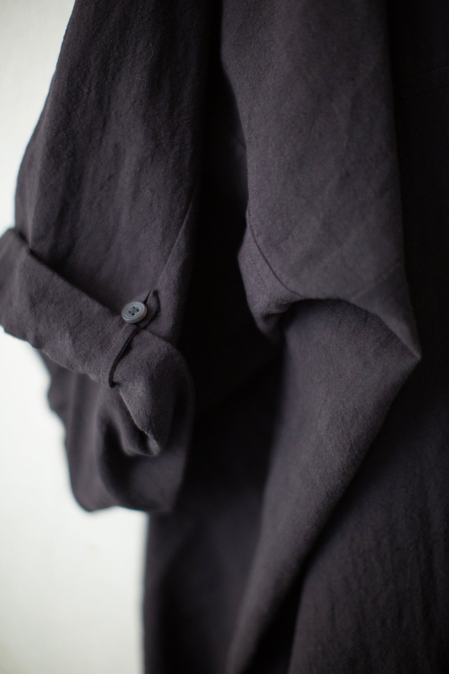 TUNIC#44 - LINEN SILK SHIRTING SUMI KURO